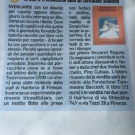 "Un diavolo per capello" curato da Osvaldo Sabato. Si tratta del primo esperimento tricoeditoliare italiano con in copertina un inedito Bobo alle prese con forbici e pettine nato dalla matita di Sergio Staino. E a corredo dei testi ci sono dei disegni del pittore Giovanni Ragusa. Da segnalare i contributi del noto attore Alessandro Haber e dello chef stellato Michelin, Pino Cuttaia. Da non trascurare che l'intero ricavato della vendita di questo libro sarà interamente devoluto alla Fondazione Tommasino Bacciotti.